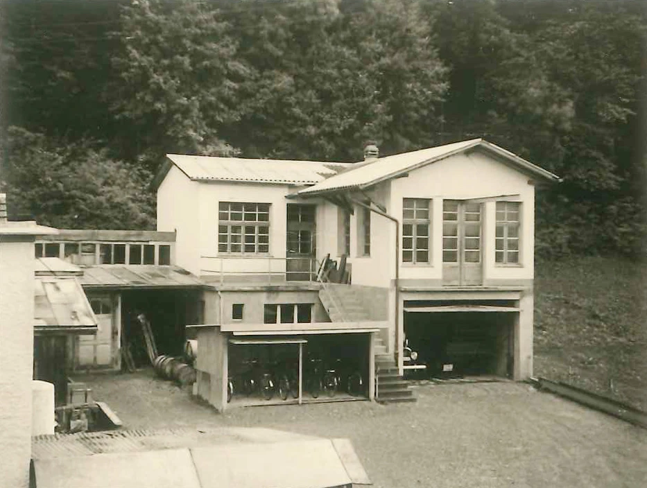 Fertig gebaute Werkstatt 1962